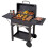 Charcoal BBQ Grill Trolley Matt Black 1