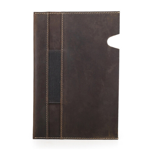 Writing Journal Notebook Sleeve Design with Pen Loop in Genuine Leather Cover