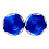 Press-In Motorcycle Mirror Hole Trim Pair, ABS Covers for Open Mounts Blue 1