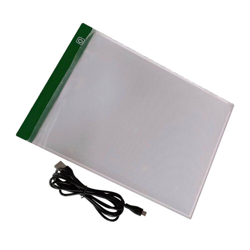 Dimmable A4 Tracing Board with Side Touch Control for Line Art Practice Use Green