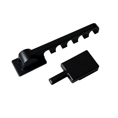 Motorhome Window Limiter with Two Piece Design for Daily Ventilation Control Black