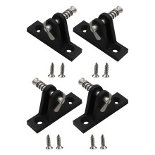 Marine Bimini Top Deck Hinge Base Black Nylon for Awning Mount Replacement 4P