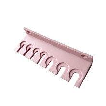 Wall Mount Small Tool Rack with Screw Holes Tool Hanger for Organized Storage Pink