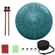 13 Note Musical Steel Drum Finish Set Includes Beaters Finger Mattresses For Blue