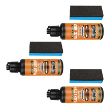 Automotive Plastic Restorer Kit with Sponge for Dashboard and Trim Panel Care 3 PCS