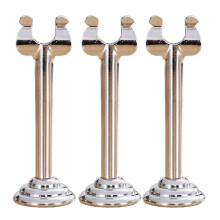 Desk Label Display Stand Set of 3 Card Stand for Cards, Signs and Counter Use large silver