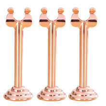 Metal Price Sign Display Stand Set of 3 for Retail Counters, Cards and Large rose gold