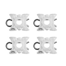 Slider Clip Plastic Regulator Brackets for Smooth Door Glass Movement 4 Pack White