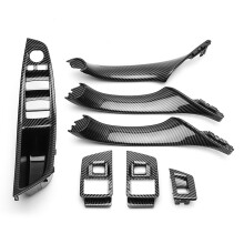 7x Door Handle Trim for 5 Series F10 F11 Window Lift Switch Armrest Panel Cover High match