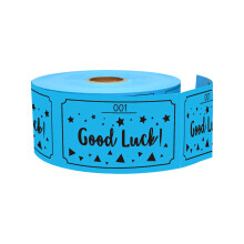500Pcs Registration Ticket Roll Numbered Paper Raffle Ticket for Activity Tables Blue