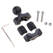 Ball Car Headrest Motorbike Scooters Rear View Mirror Stem Bar Mount Stand Black