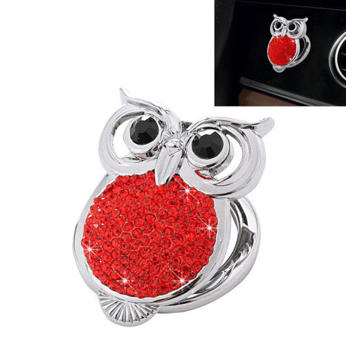 Diamond Car Start Stop Engine Ignition Button Decor Ring Cover Crystal Sticker Red