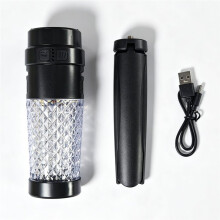 Lampada da Campeggio Magnetica Ricaricabile con Altoparlante Integrato, Lanterna Ambientale Portatile per Esterni, Ideale per Campeggio e