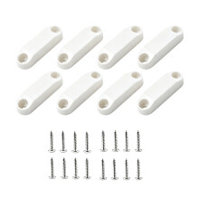 Magnetic Baggage Door Catches with Screws Black Storage Door Latches for Campers White