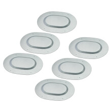 Trunk Floor Opening Covers, Press-In Stainless Steel Set of 6