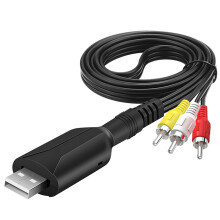 USB2.0 Audio Video Capture Card AV Composite Adapter Cable 3RCA to USB Connector
