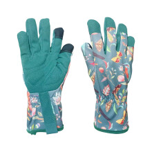 Gardening Work Gloves with Reinforced Grip Panels and Long Cuff for Planting Sapphire.
