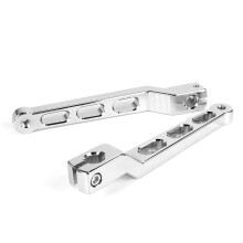 Motorcycle Gear Lever Pair with Threaded End for Linkage Repair Silver