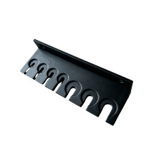 Wall Mount Small Tool Rack with Screw Holes Tool Hanger for Organized Storage Black