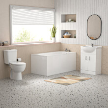 Bathroom Suite 1400mm Bathtub With 550mm Vanity and Toilet With Bath Filler