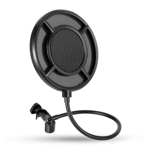 Round-shaped Microphone Pop Filter PS-1 Flexible Wind Screen Prevention Net