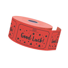 500Pcs Numbered Paper Raffle Ticket Roll for Line Numbering and School Event Red