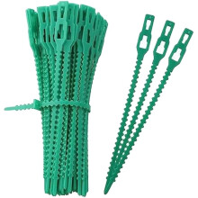 Ataduras de Plantas Ajustables, Ataduras de Plástico Flexible con Serrado para Enredaderas, Árboles, Tallos, Soporte de Crecimiento en Macetas. 13CM