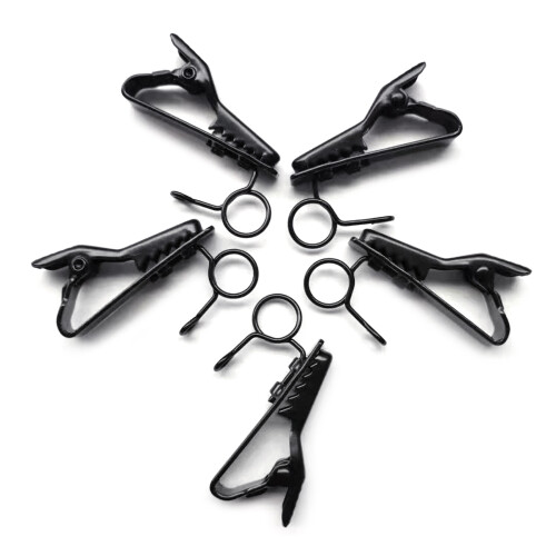 5Pcs/Set Wireless Microphone Clips Lavalier Bag Clamp Metal Microphone Clip 5