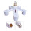 Adjustable Light Socket Splitter, E26/E27 Base Converter, Wide Application One for five 1