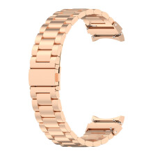 For -Galaxy Watch4/Watch4 Classic Adjustable Metal Band Straps Wristband Rose Gold