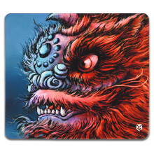 KaitianXing Lion Large Mouse Pad Lockrand Specia Fabric Woven Non-slip Mouse Mat Red