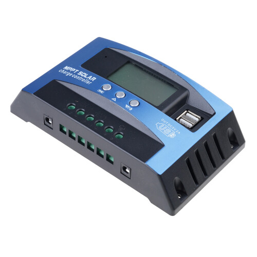 Solar Panel Intelligent Regulator with Dual USB Port LCD Display for Batteries 50A