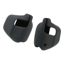 Open-Ear Silicone Case Pair with Smooth Matte Feel for Storage Dark gray