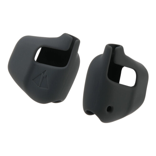 Open-Ear Silicone Case Pair with Smooth Matte Feel for Storage Dark gray