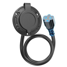 Enchufe de Puerto de 20A 125V CA con Entrada de Energía de Puerto de RV de 12AWG y Adaptador de 5 en 1 con Cuchilla en T