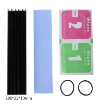 1Set Aluminum Heatsink Cooling Thermal Pad Cooler for NVME for M.2 NGFF 22110 PC White