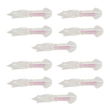 10Pcs Glow Luminous Silicone Squid Lures Soft Squid Skirt Bait Artificial Lure for Saltwater Fishing