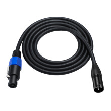 Speakon to XLR Male Extension Cable Stage 3Pin Microphone Wire with Twist Lock