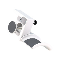 Over Ear Headphone Hook for Flat or Rounded Monitor Storage Use White