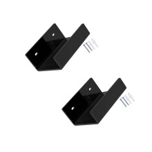 Small Speaker Shelf Pair for Wall Placement in Acrylic with Screw Mount Black