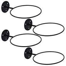 Wandmontierter Basketballhalter, Metallballständer für Sportzubehör, Aufbewahrung für Verschiedene Balltypen (4er-Pack)
