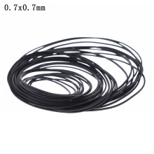 30 Pcs/set Mix Cassette Tape 0.7x0.7 mm 1x1 mm Replacement Rubber Belt Black 0.7x0.7mm