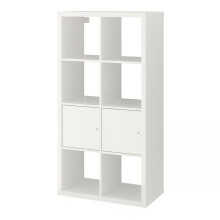 IKEA KALLAX 8 Cube Shelving Unit with Doors 77x147