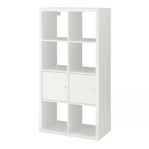IKEA KALLAX 8 Cube Shelving Unit with Doors 77x147