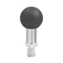 25mm Ball Head Adapter with M8 or M10 Thread Post Motorcycle Handlebar Mount M10 black