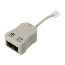 1PC Portable ADSL Modem Telephone Phone Fax In-Line Splitter Filter Networking White