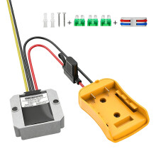 Step Down Converters Bucking Adapter with Inline Fuse Holder for 18V/20V Tool 12V10A