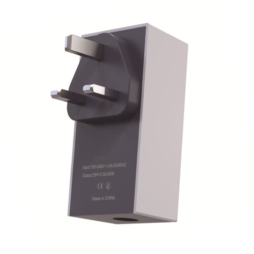 60W 30V 2A Power Supply with British Standard Wall Connection