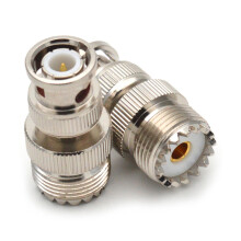 BNC to UHF RF Connector Kit Coaxial BNC Male to UHF Female RF BNC UHF Adapter