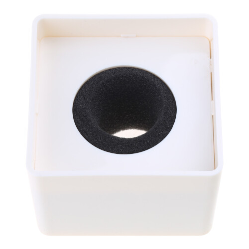 Microphone Logos Flag Station Square Shaped Interview KTV Mic Station Cube White